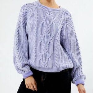 Lavender Cable Knit Sweater